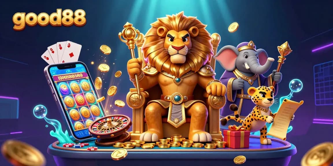Experience thrilling games with good88 in a vibrant 3D casino world full of excitement and action.