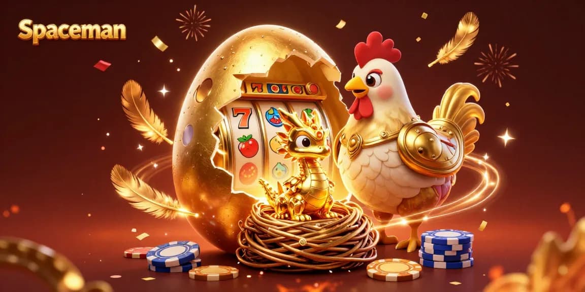 Experience thrilling slots action with Spaceman in a vibrant 3D cartoon casino scene, packed with winning vibes.