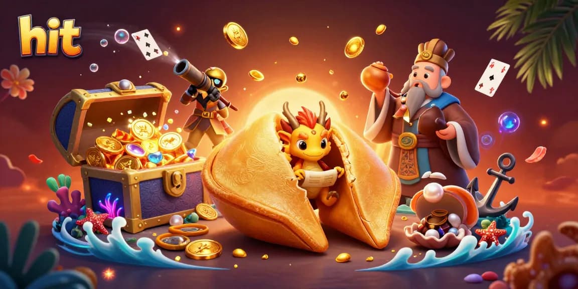 Engage with the hit online casino experience featuring a giant fortune cookie and gold elements.