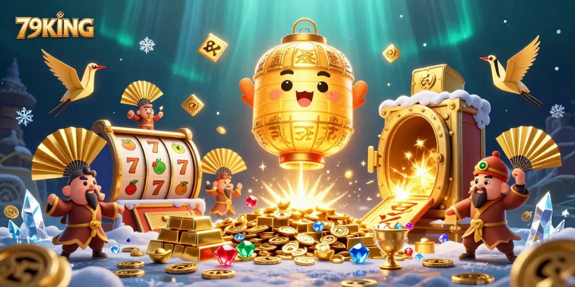 Experience thrilling games at 79KING with an enchanting night casino scene showcasing vibrant characters and slot elements.