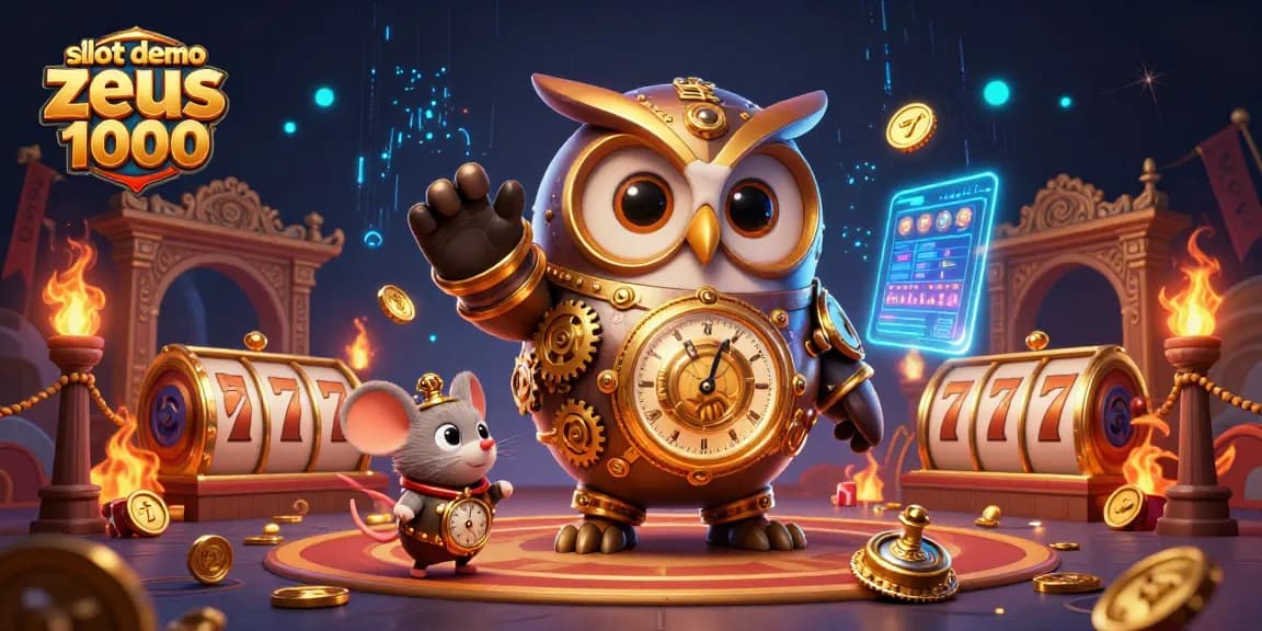 Spin the reels of the slot demo zeus 1000 with ultra-detailed graphics in this dynamic 3D illustration.
