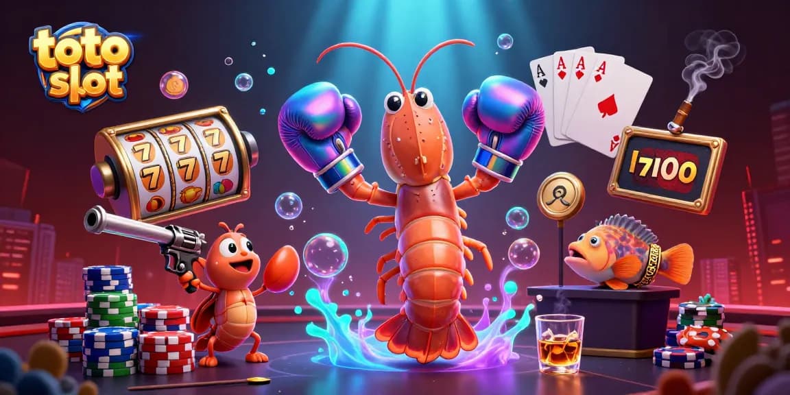 Engage in the thrilling world of toto slot with vibrant characters, exciting symbols, and casino elements.