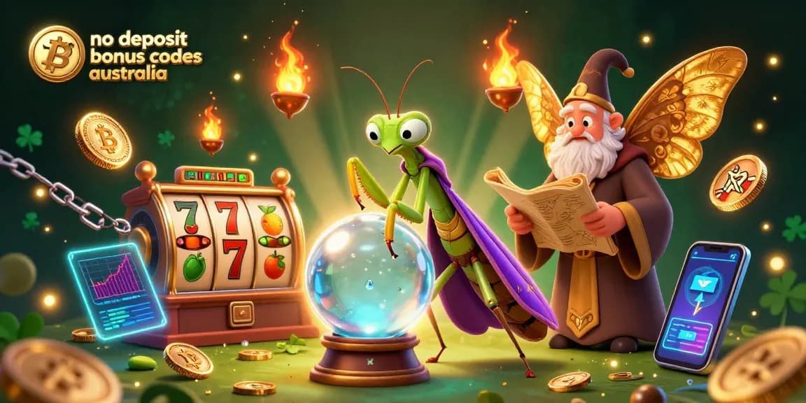 Engage with exciting no deposit bonus codes australia, featuring a vibrant 3D casino scene with animated characters and slot game elements.