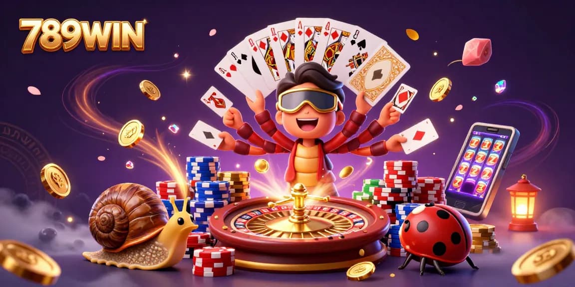 Experience thrilling gameplay with 789WIN's dealer, vibrant chips, and stunning casino elements!