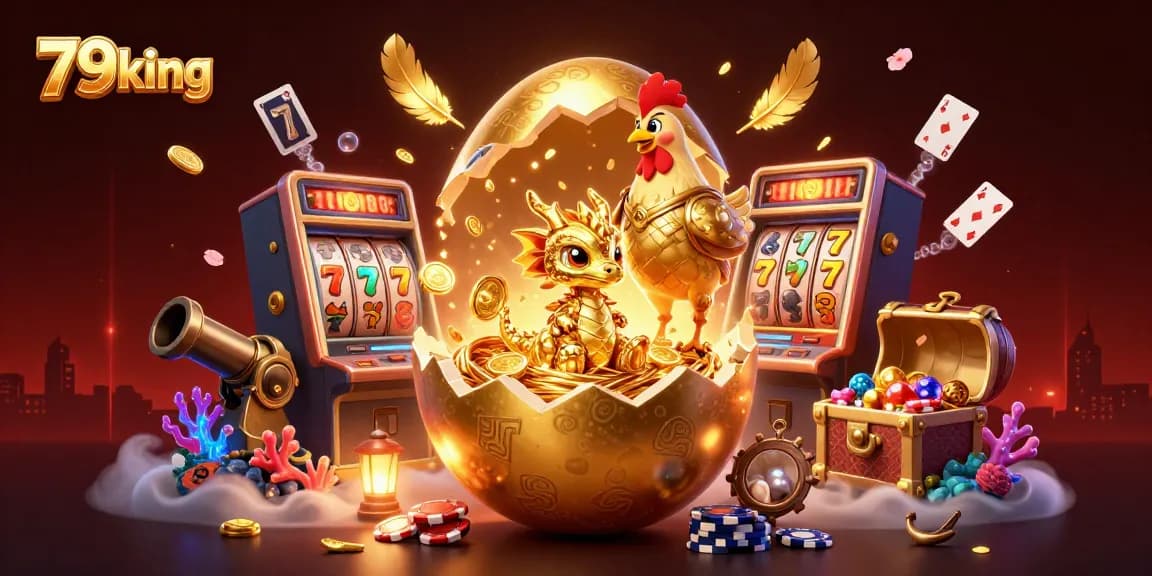 Exciting gaming scene showcasing 79king's gold dragon and poker chips in a vibrant casino atmosphere.