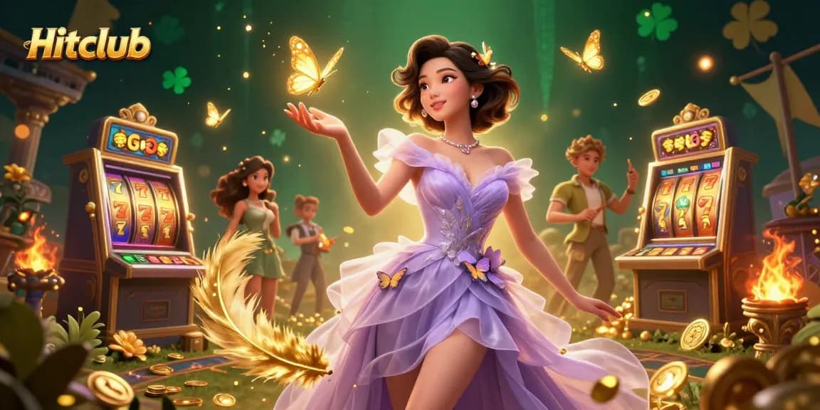 Experience thrilling gameplay at Hitclub with a stunning illustration showcasing vibrant casino elements.