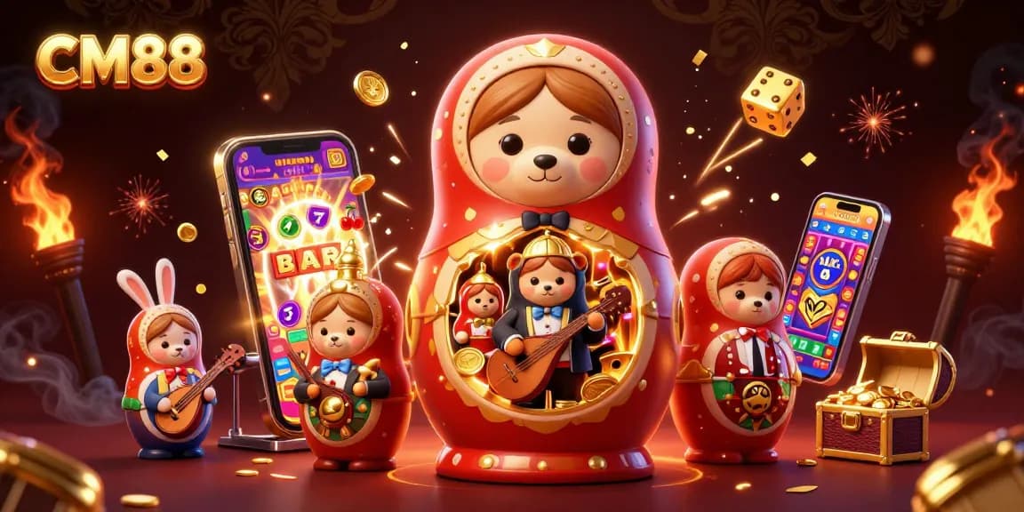Experience CM88 with vibrant slot machines, engaging characters, and thrilling casino elements.