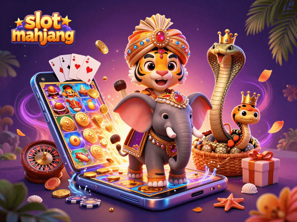 Experience thrilling gameplay with slot mahjong in a vibrant casino setting featuring dynamic characters and elements.