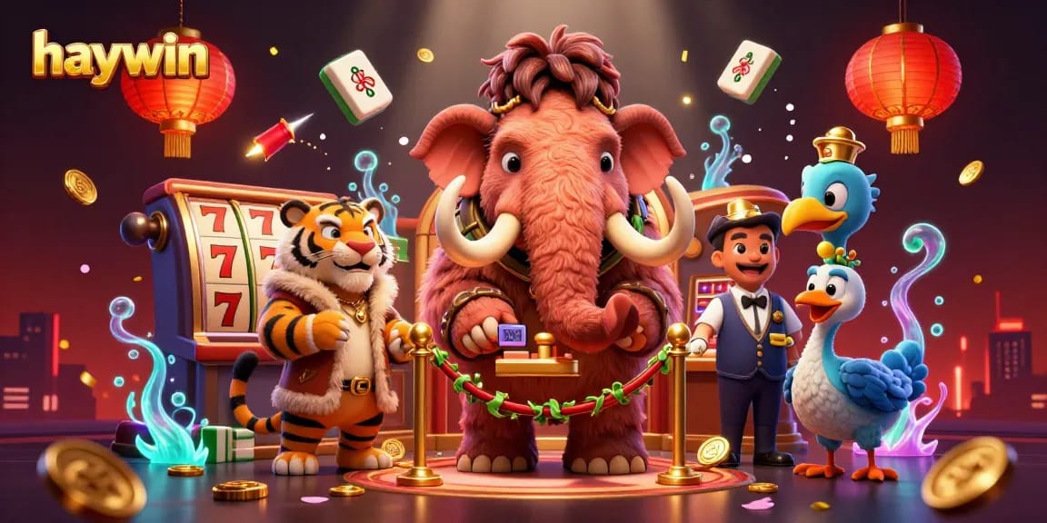 Engage with haywin's thrilling casino experience featuring vibrant characters and exciting game elements.