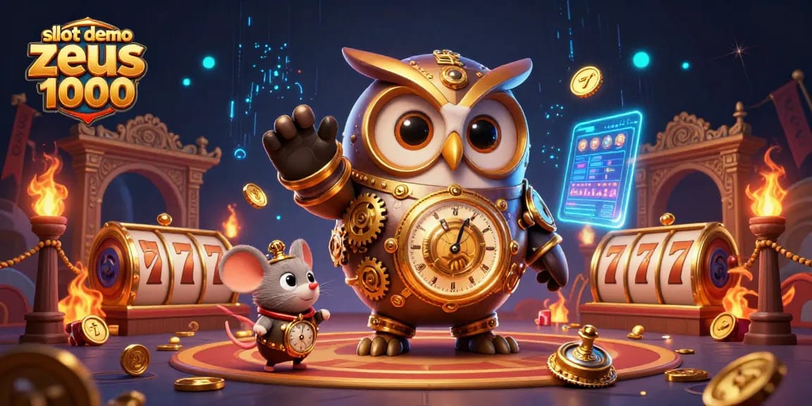 Spin the reels of the slot demo zeus 1000 with ultra-detailed graphics in this dynamic 3D illustration.