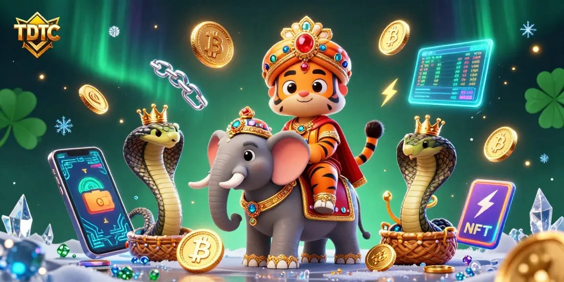 Engage with the exciting TDTC casino atmosphere illustrated by a royal parade of characters.