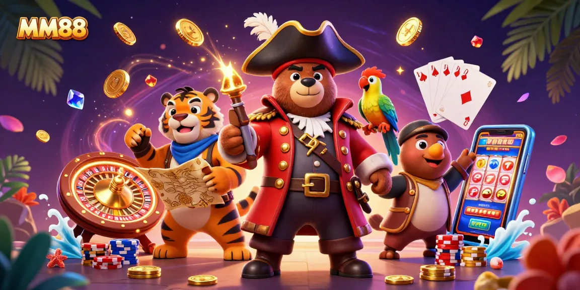 Join the adventure at MM88, where excitement and treasure await as wild characters spin and win!