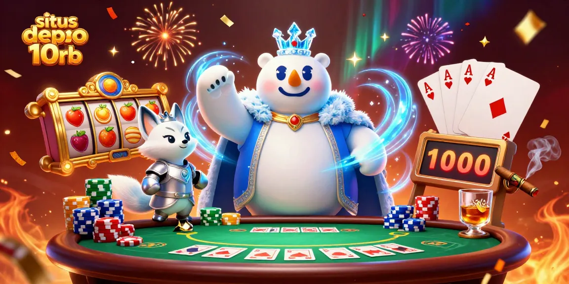 Engage in slots with situs depo 10rb featuring charming cartoon characters and rich casino elements.