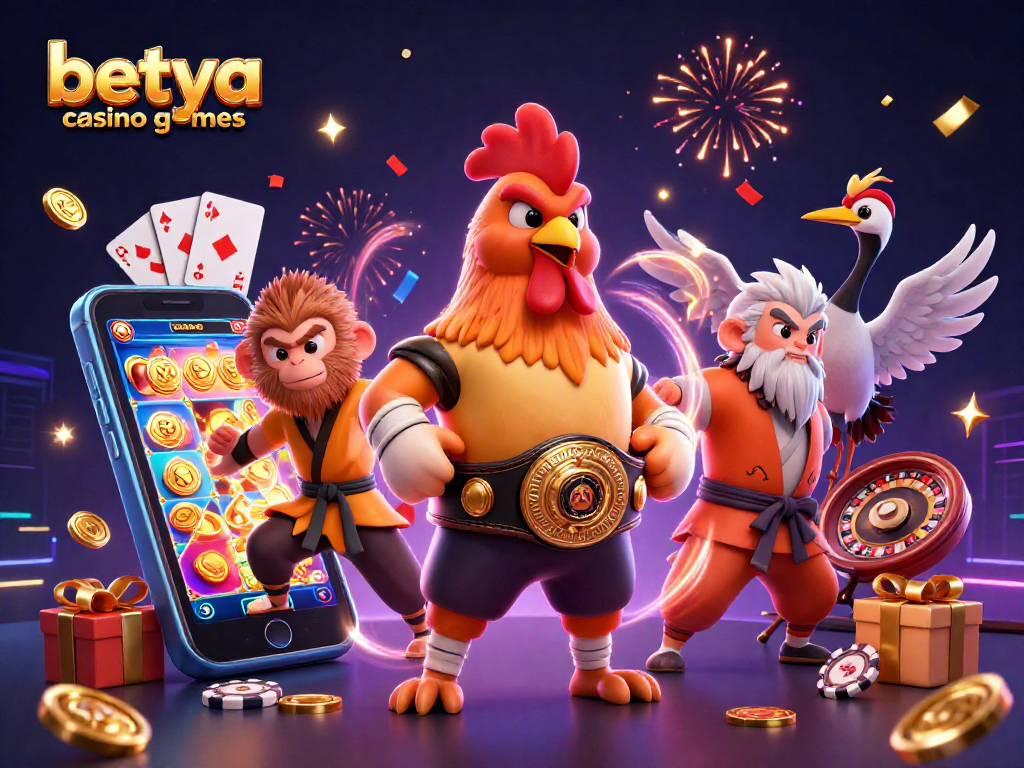 Experience vibrant action with betya casino games featuring iconic characters in a thrilling scene.