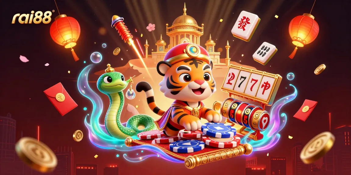 Win big with rai88 while exploring vibrant casino adventures in this dynamic 3D illustration.