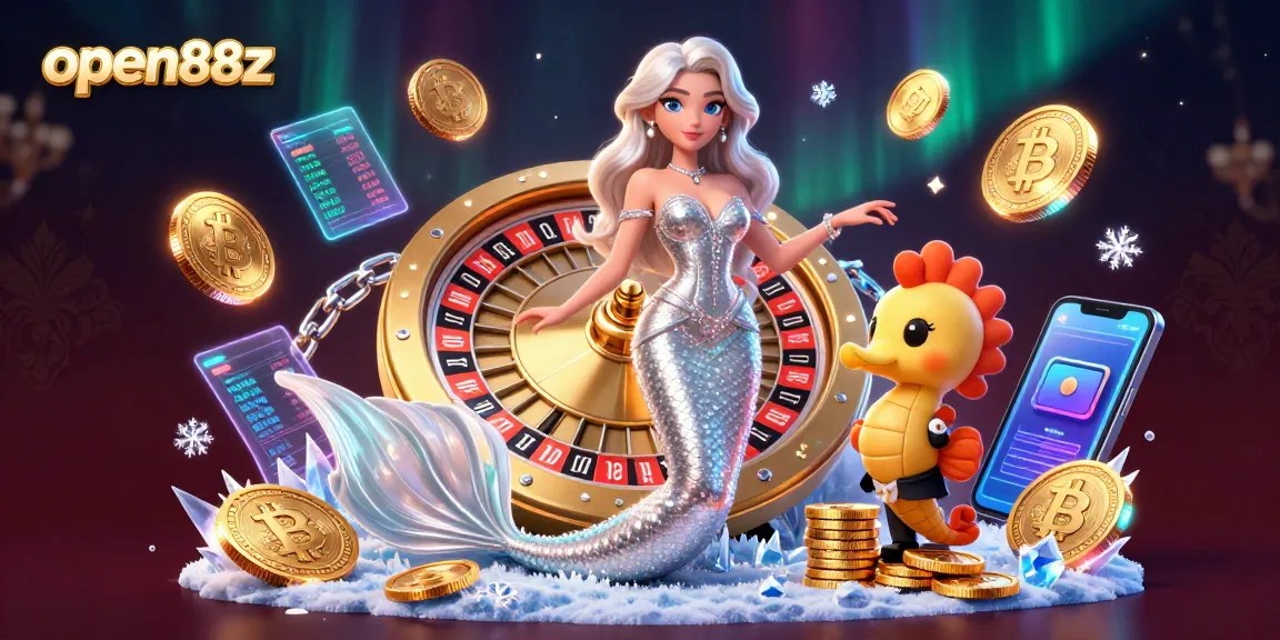 Spin to win at open88z with a dazzling mermaid at the roulette wheel.