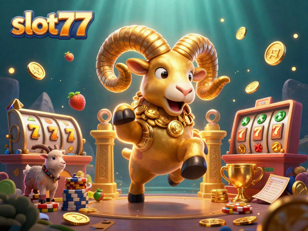 Slot777 menghadirkan pengalaman slot terbaik dengan simbol keberuntungan emas dan grafis yang memikat.