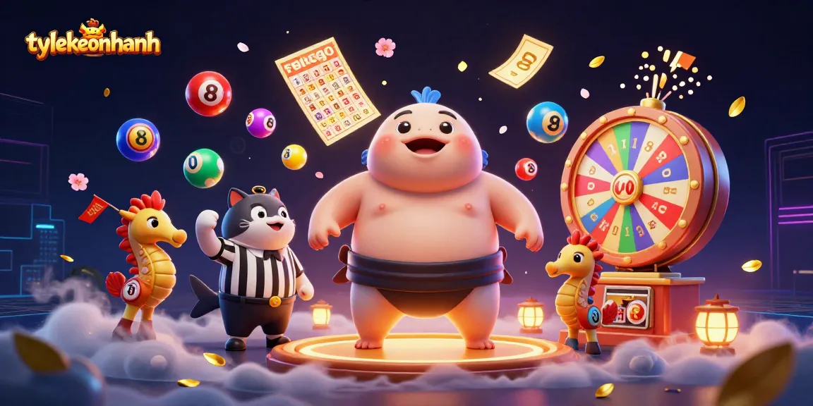 Engage in exciting gameplay at tylekeonhanh with vibrant lottery balls, cash prizes, and dynamic illustrations.