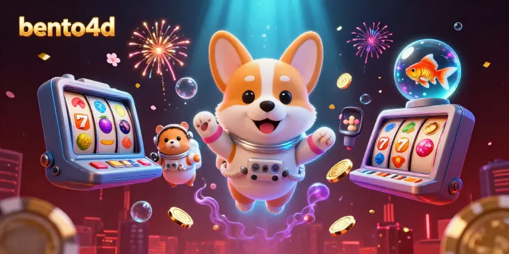 Experience bento4d thrills with a whimsical space station casino filled with floating treasures.