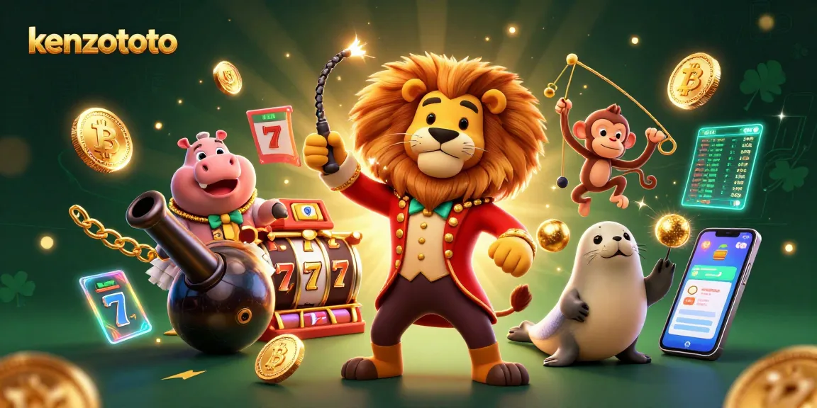 Kenzototo showcases thrilling slot games with vibrant characters and jackpot excitement.