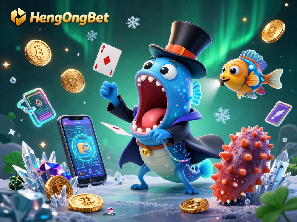 Engage with HengOngBet's vibrant casino scene featuring magic and cryptocurrency elements in a captivating underwater world.