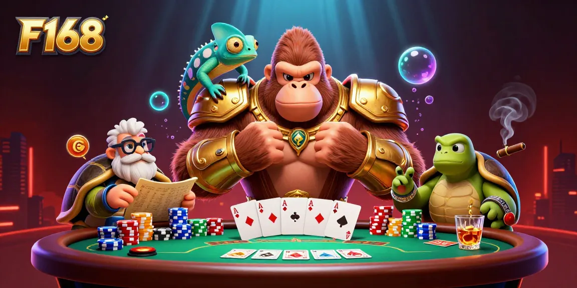 Experience thrilling gameplay at F168 with a powerful gorilla king and gambling elements.