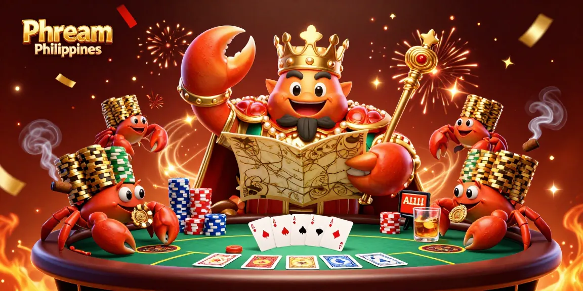 Experience the excitement of Phdream Philippines with a joyful crab emperor and casino treasures.