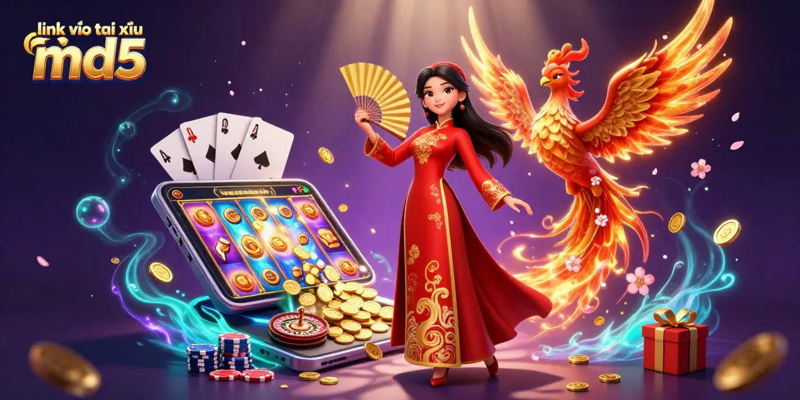 Players engage with link vào tài xỉu md5, enjoying vibrant slot games amidst a dynamic casino atmosphere.