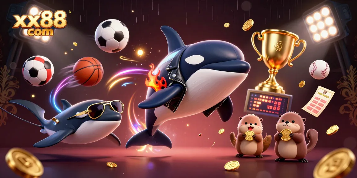 Experience exciting wins at xx88 com with a vibrant casino scene featuring playful imagery.