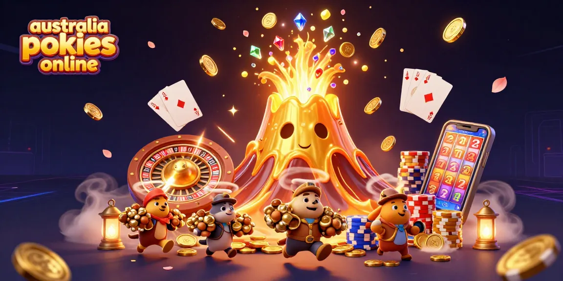 Experience thrilling action with australia pokies online as vibrant treasures erupt in a colorful casino scene.