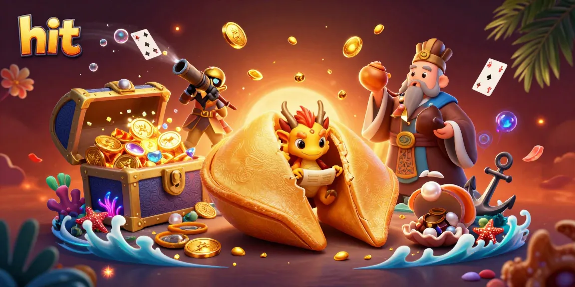 Engage with the hit online casino experience featuring a giant fortune cookie and gold elements.