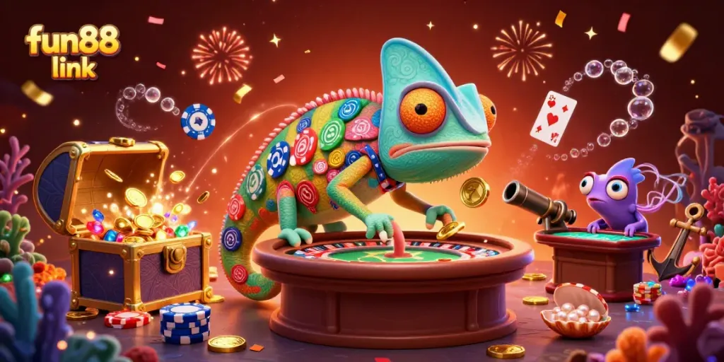 Experience winning moments with fun88 link and the vibrant chameleon casino owner in an exciting casino scene.