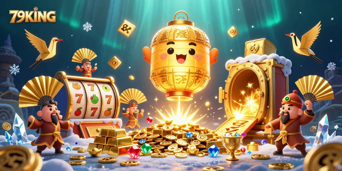 Experience thrilling games at 79KING with an enchanting night casino scene showcasing vibrant characters and slot elements.