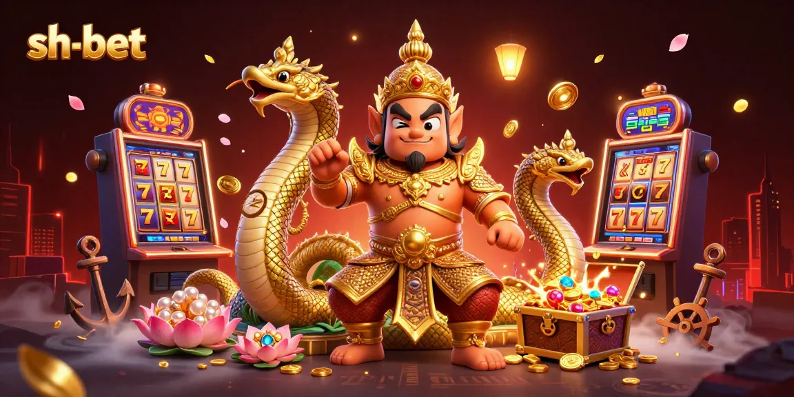 Play exciting slot games at sh-bet with dynamic elements in this immersive casino scene