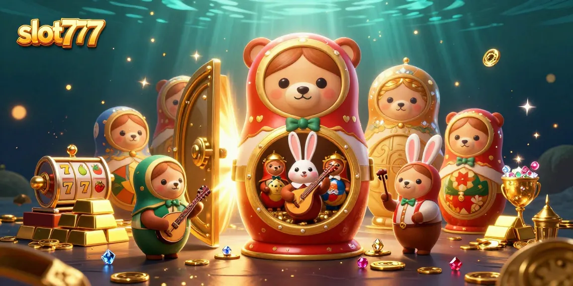 Experience the thrill of slot777 with cartoon bears and casino elements in this vibrant, dynamic scene.
