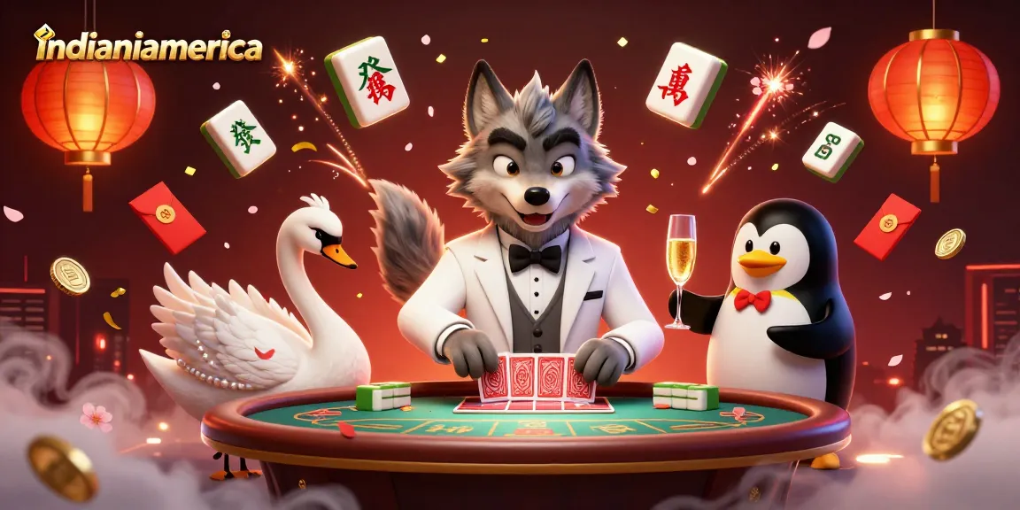 View the engaging gaming experience at indianiamerica with a vibrant 3D casino scene featuring unique characters.