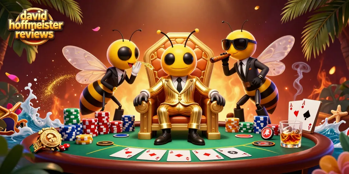 Immerse in the vibrant action of david hoffmeister reviews with a 3D bumblebee mob boss at a poker table.