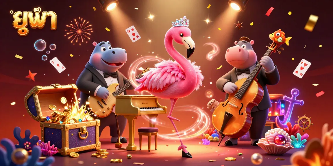 Experience the excitement with ufabet and immerse in dazzling casino visuals featuring performers, treasure, and vibrant action.