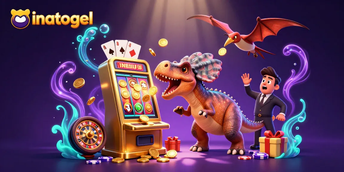 Inatogel mengklaim jackpot dari mesin slot emas dalam ilustrasi menarik yang menggambarkan suasana kasino.