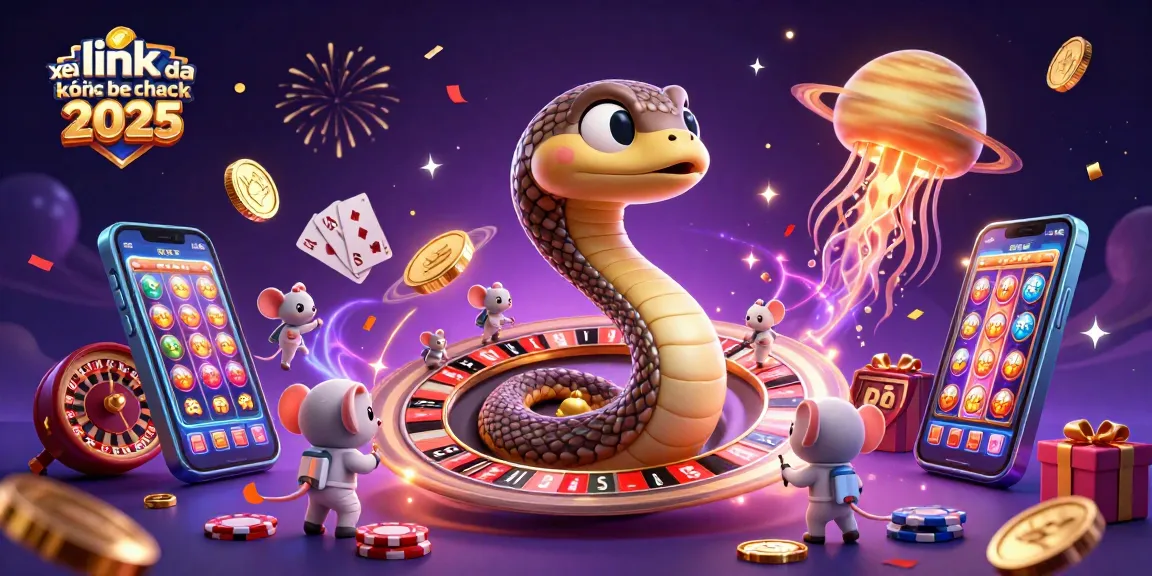 Experience link xem bóng đá không bị chặn 2026 with vibrant cosmic gambling scene featuring a Saturn snake and animated characters.