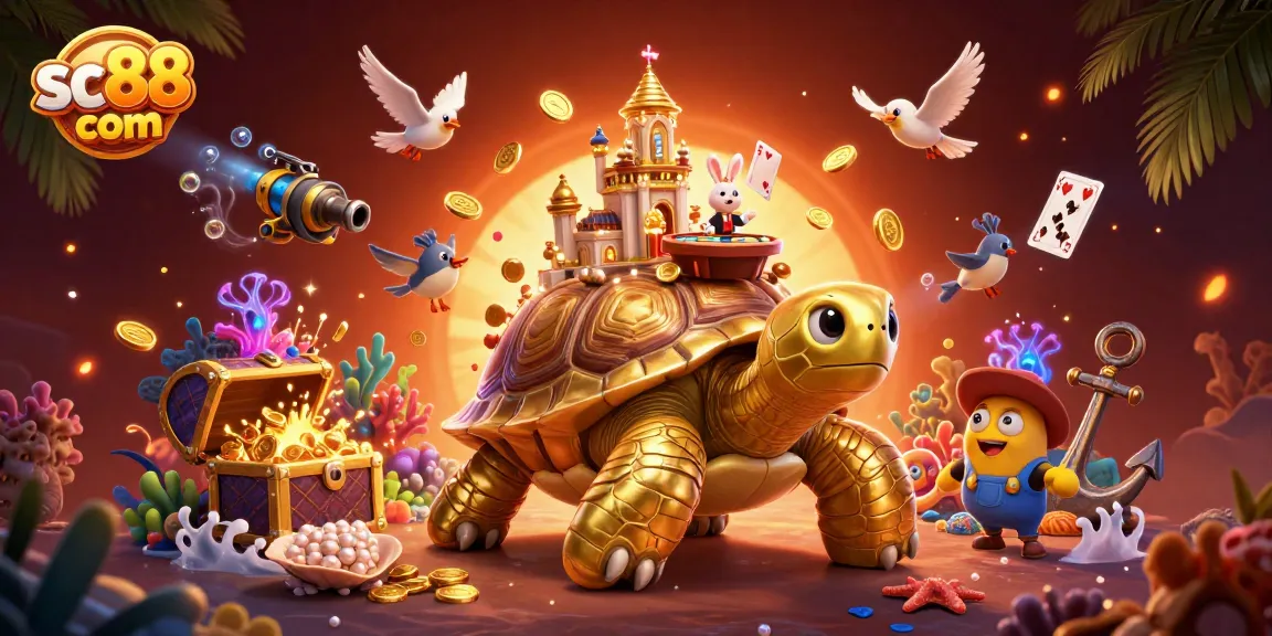 Spin to win at sc88 com with this vibrant casino illustration showcasing thrilling gaming action.