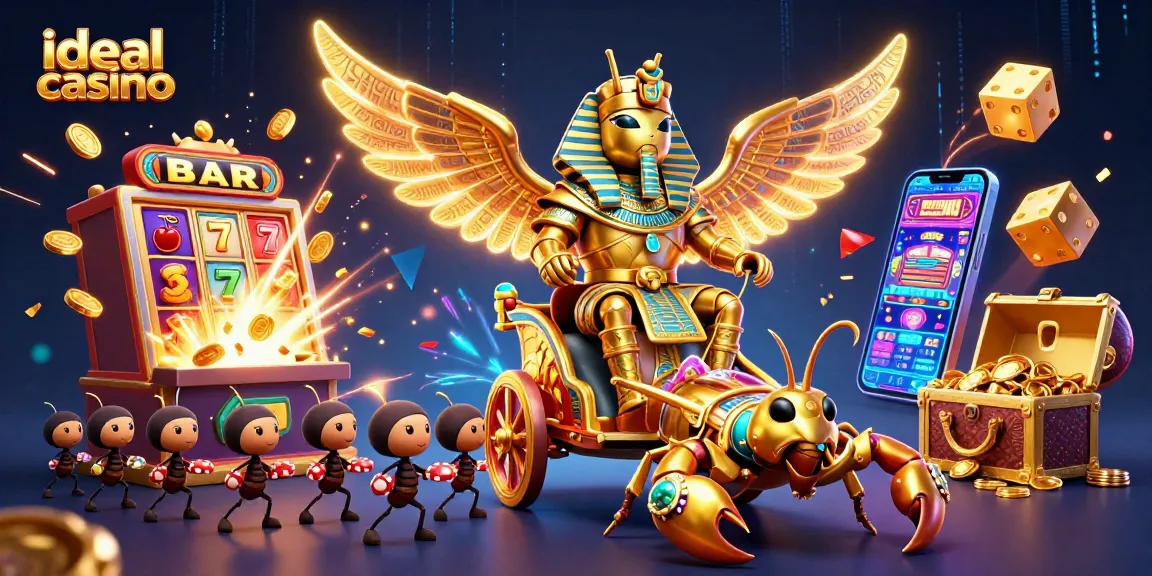 Mainkan ideal casino dengan slot machine berkilauan yang penuh keberuntungan dan karakter menarik.