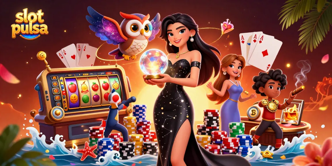 Experience thrilling slot pulsa gameplay with captivating 3D characters and vibrant casino elements.