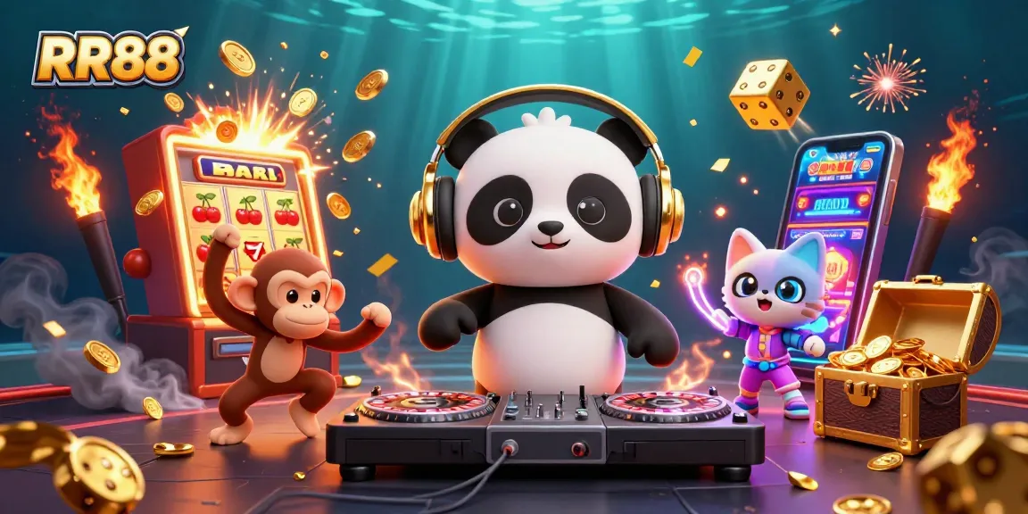 Engage with RR88's thrilling casino adventure featuring 3D characters and vibrant gaming elements.