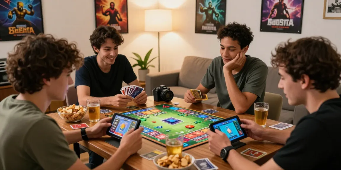 Click to play online multiplayer card games with friends in a cozy living room setting.