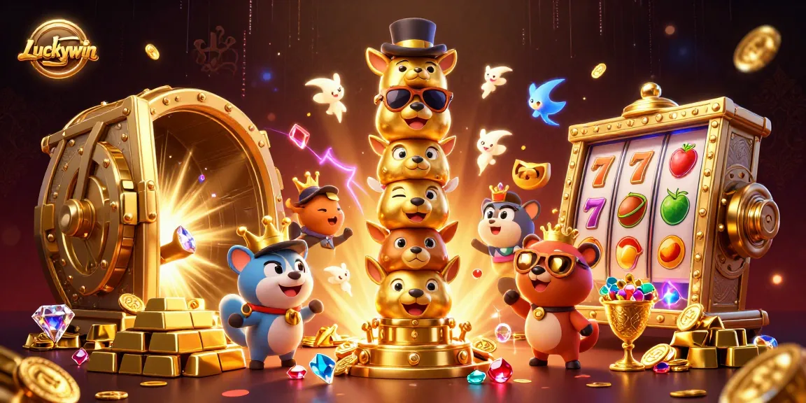 Engage with Luckywin as you spin the reels of vibrant slot machines and gold treasures.