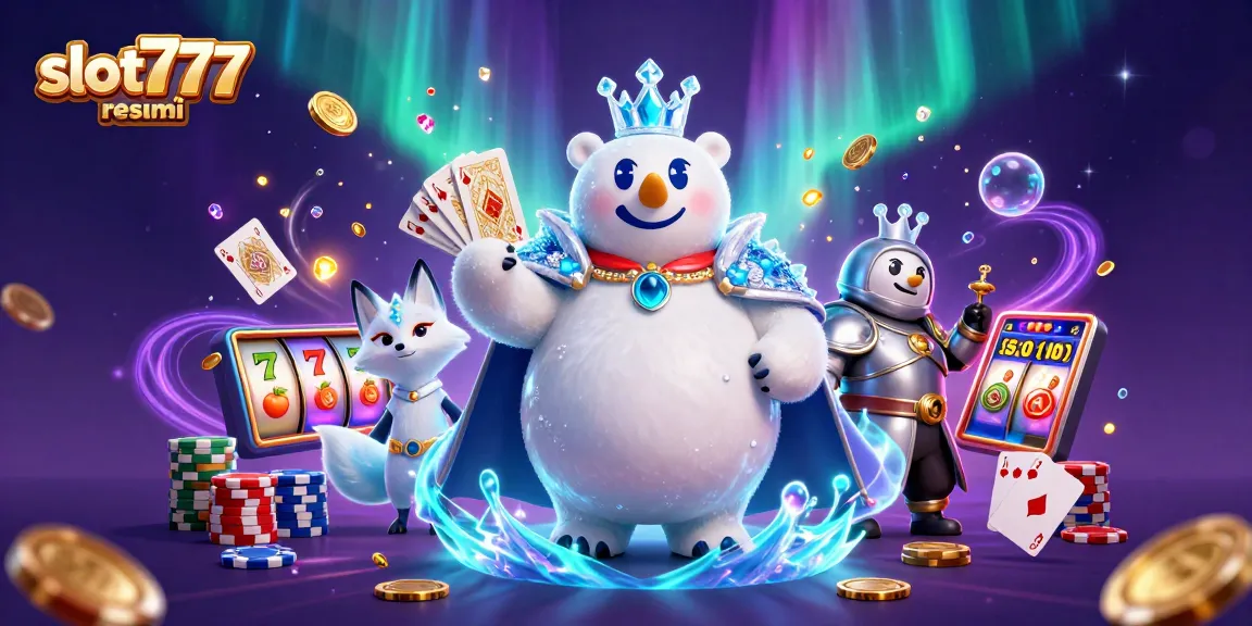 Experience thrilling wins on slot777 resmi with vibrant visuals of slots, coins, and chances for jackpots!