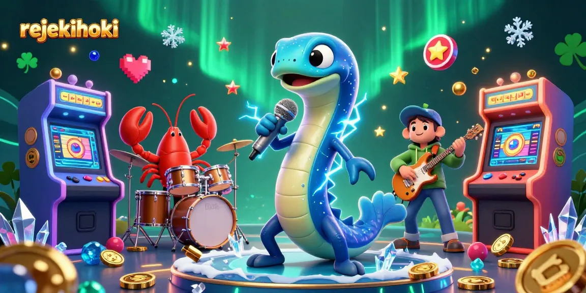 Experience the thrill of rejekihoki with colorful slot games and vibrant casino action in an underwater setting.