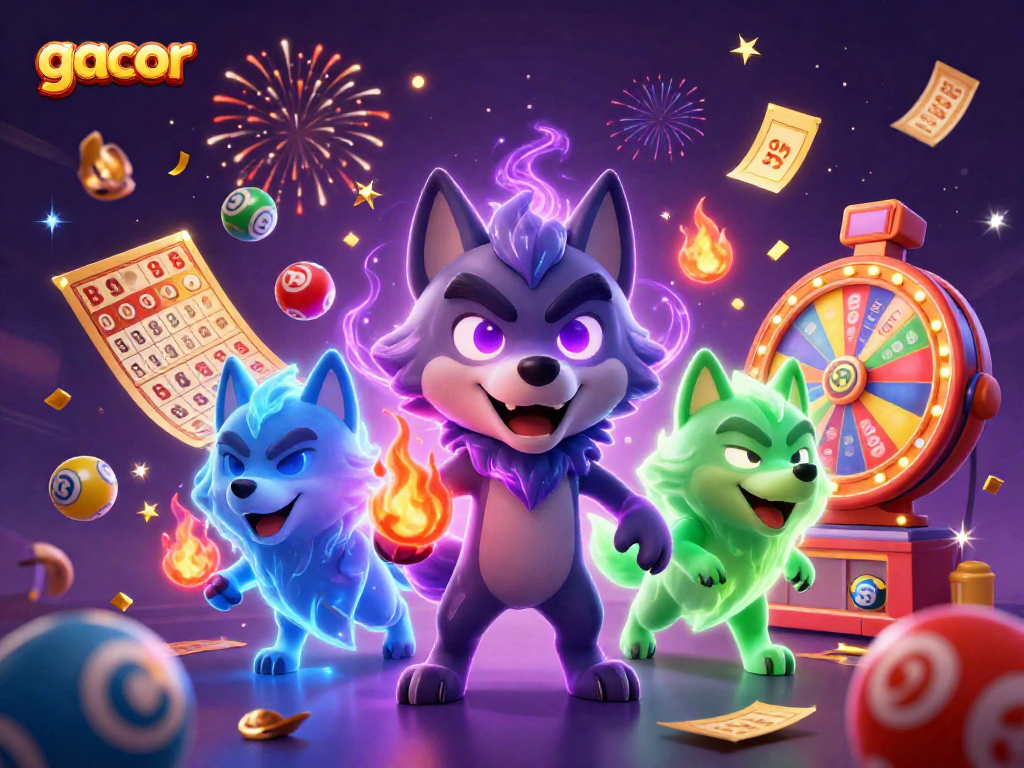 Menangkan peluang gacor dengan ilustrasi fantastis kasino yang penuh warna dan energi.