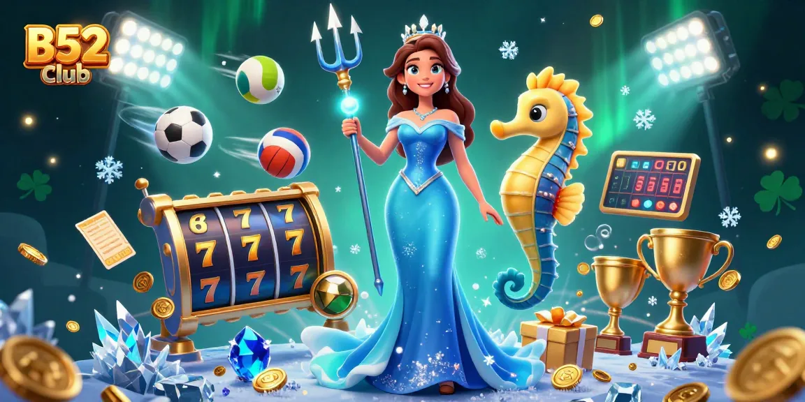 B52Club elevates the casino experience with a captivating underwater theme featuring vibrant slot game elements.